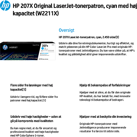 HP 207X toner - cyan