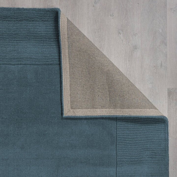 Effen vloerkleed- Tuscano Blauw