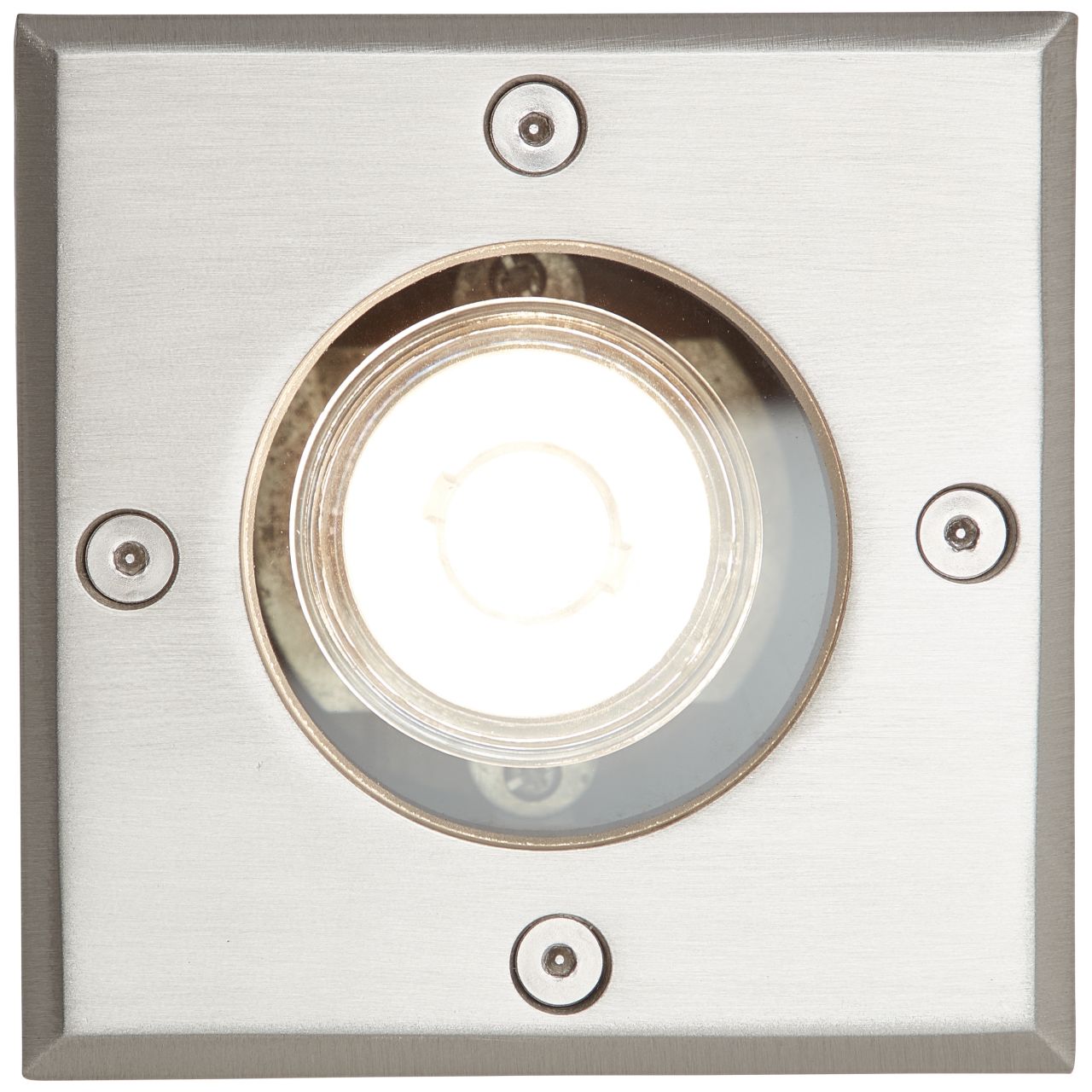 BRILLIANT Itch Außen-Bodeneinbauleuchte 11x11cm edelstahl | 1x PAR51, GU10, 20W, geeignet für Reflektorlampen (nicht enthalten)