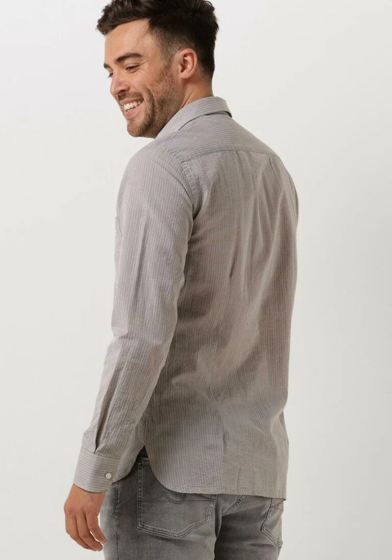 GENTI beige genti casual overhemd s9274-1580