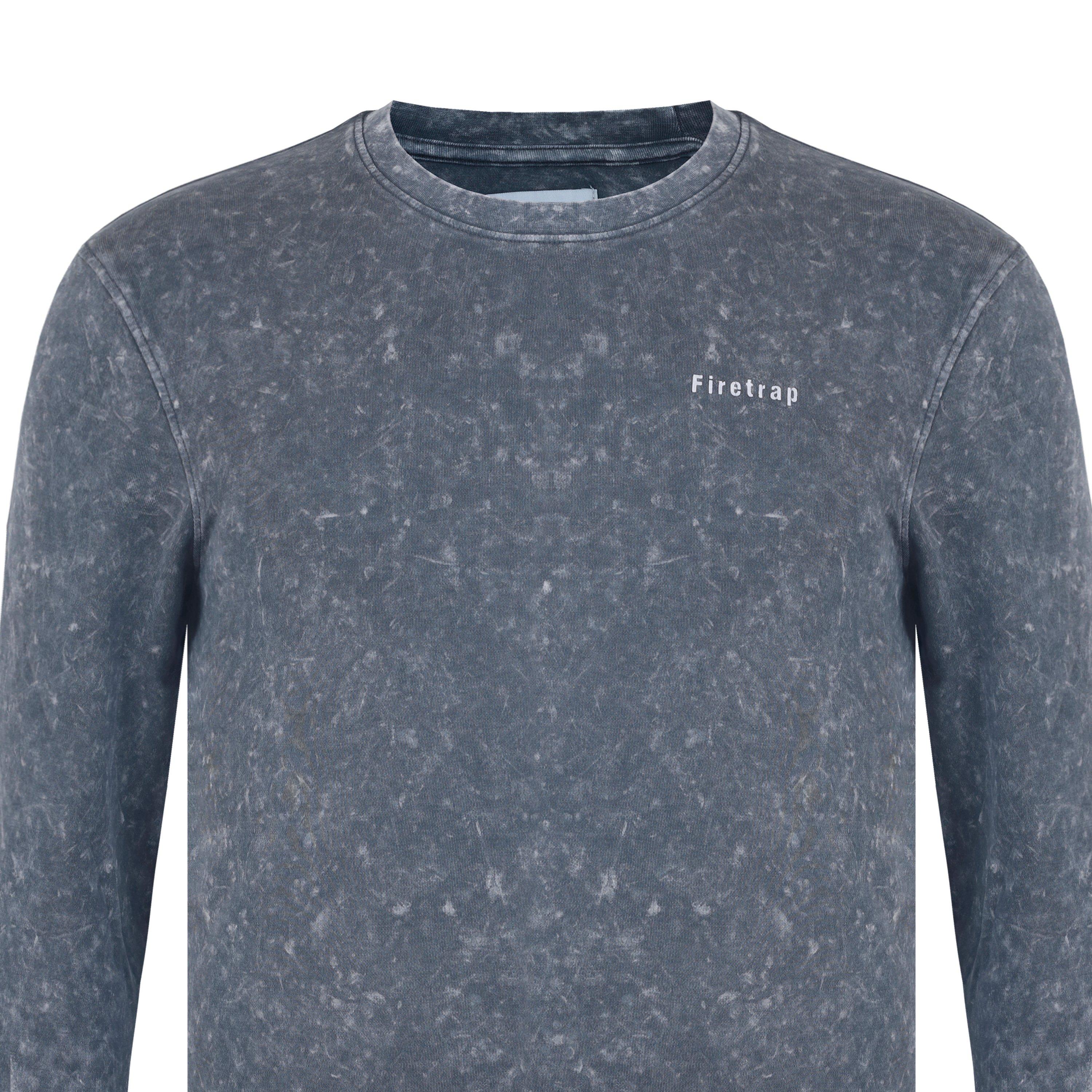 Firetrap Long Sleeve Wash T Shirt