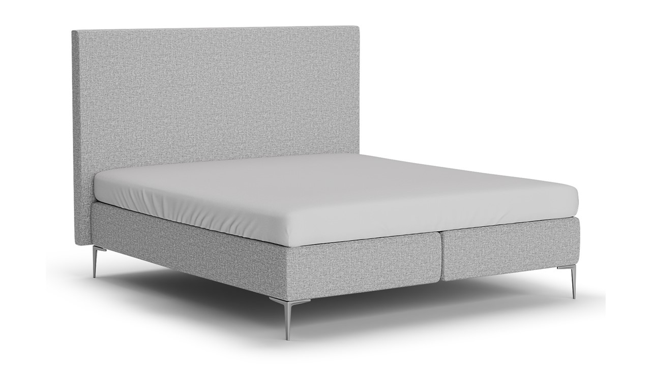 Boxspring Emerald met B Bright Gold 300 matras light grey