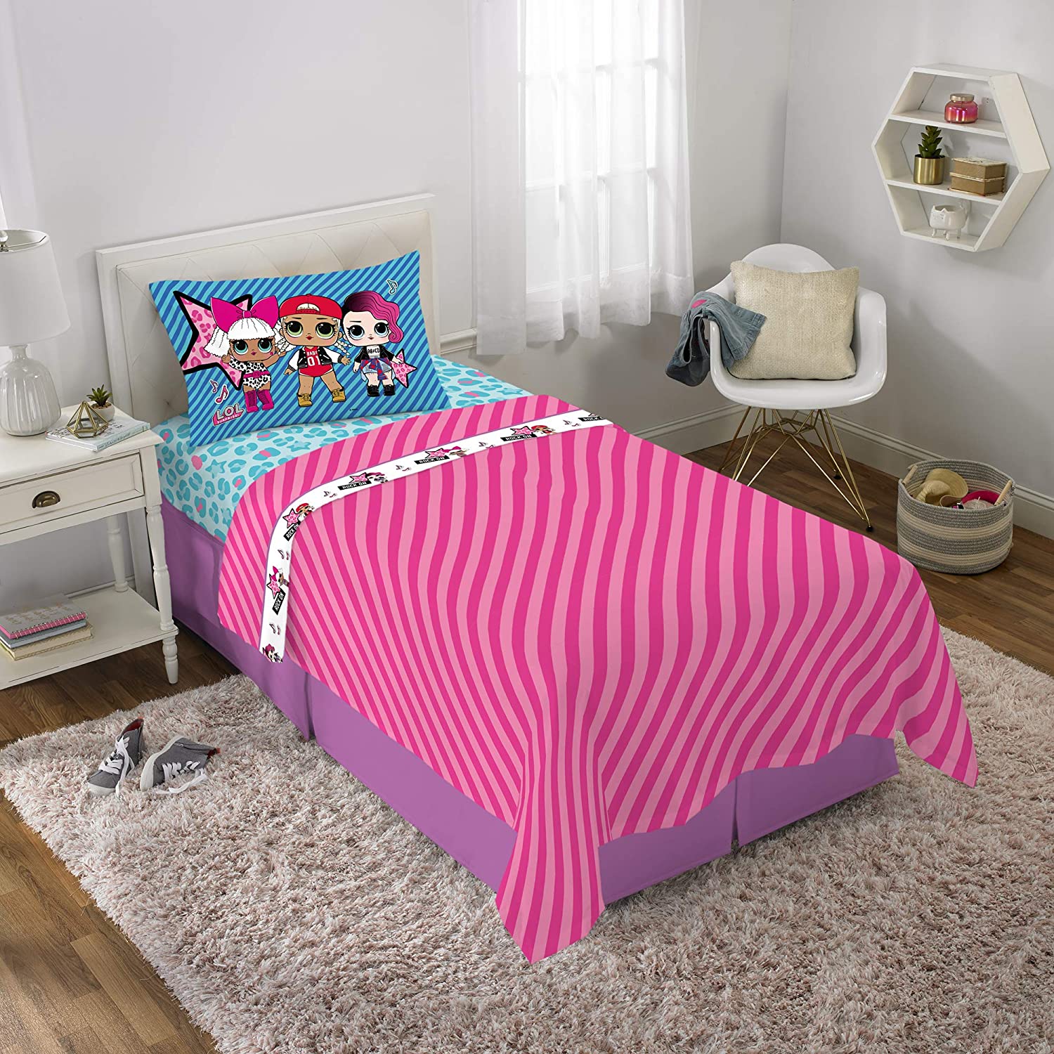 Twin Super Mario 3-Piece Bed Sheet Set.1 Flat Sheet 1 Fitted Sheet 1 Pillow Cases