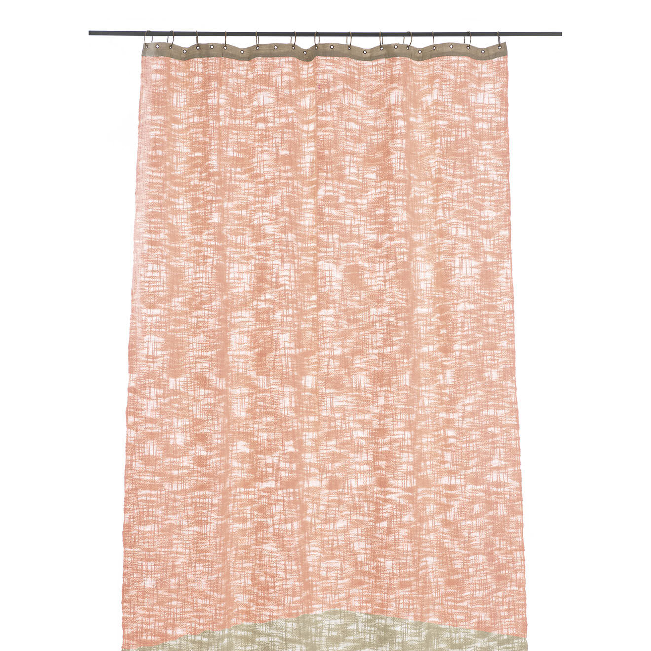 En Fil d'Indienne Rideau en Coton tissé façon Kadhi dragée - 130x280 cm