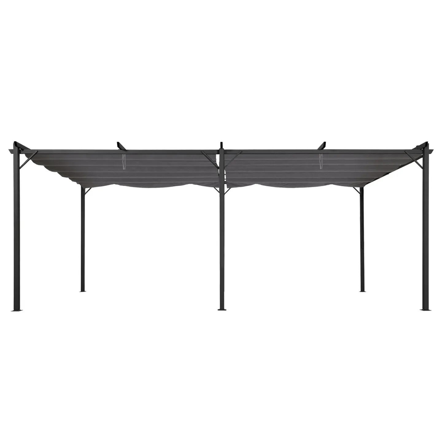 Pergola toit rétractable 6 pieds 3x6 M tonnelle gris anthracite