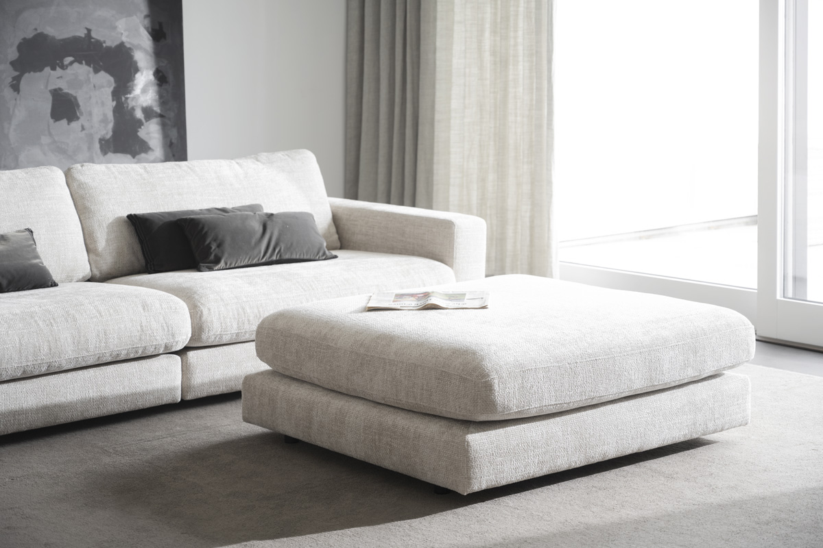 Hocker Duncan  - 112 cm Lichtgrijs/beige
