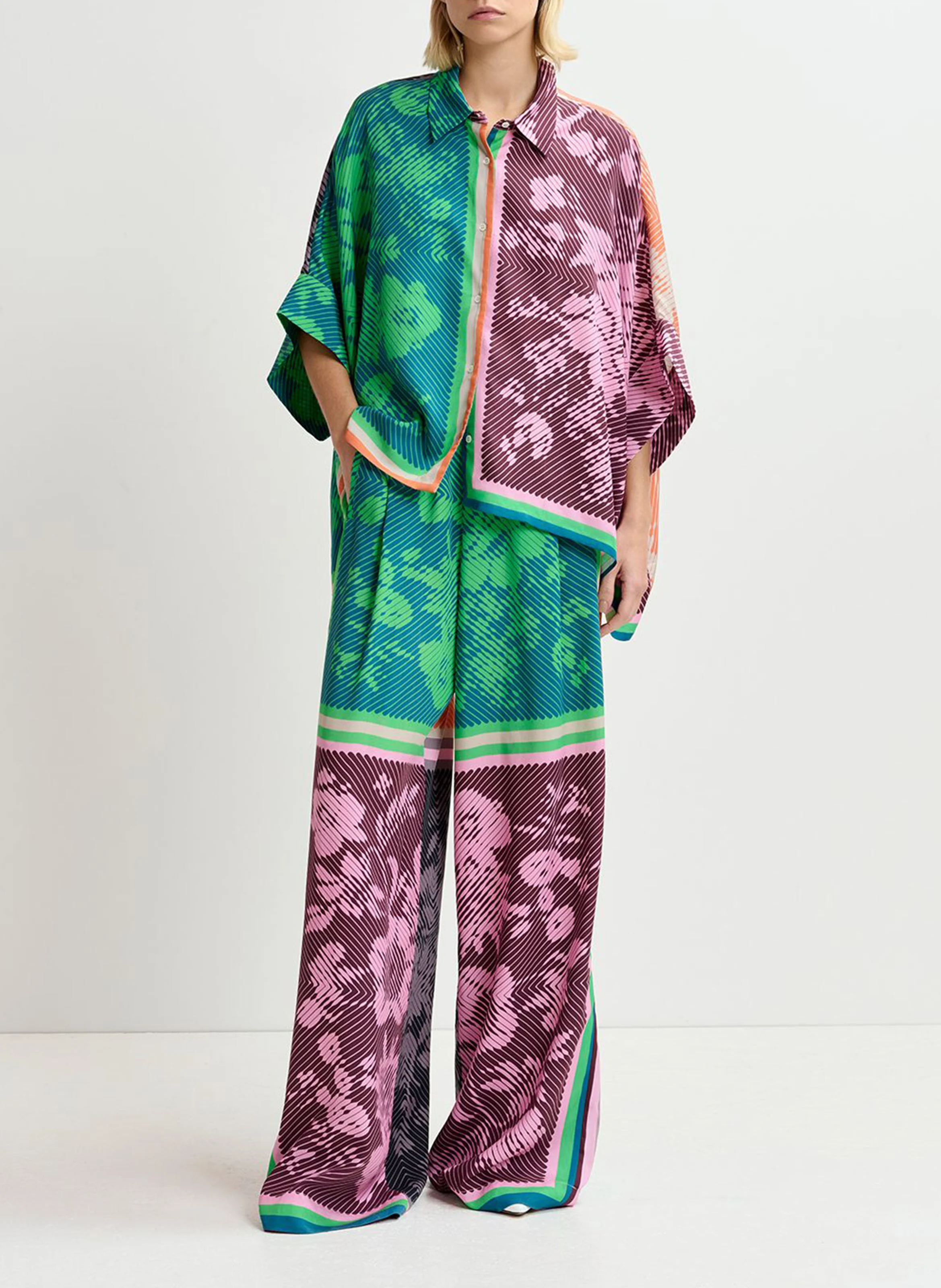 GRETEL - Pantalon large imprimé | Multicolore