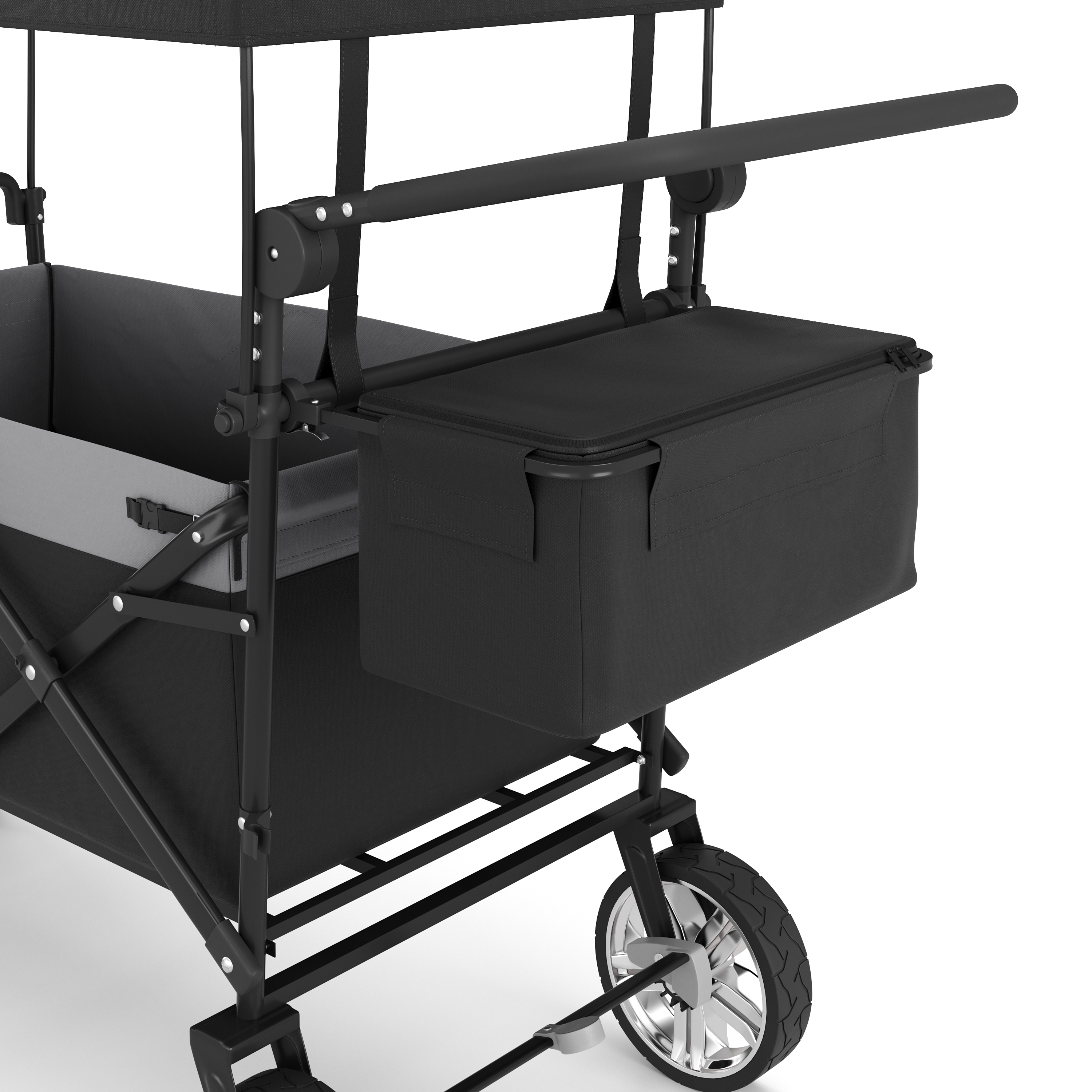 Bollerwagen faltbar mit Dach KENNY schwarz