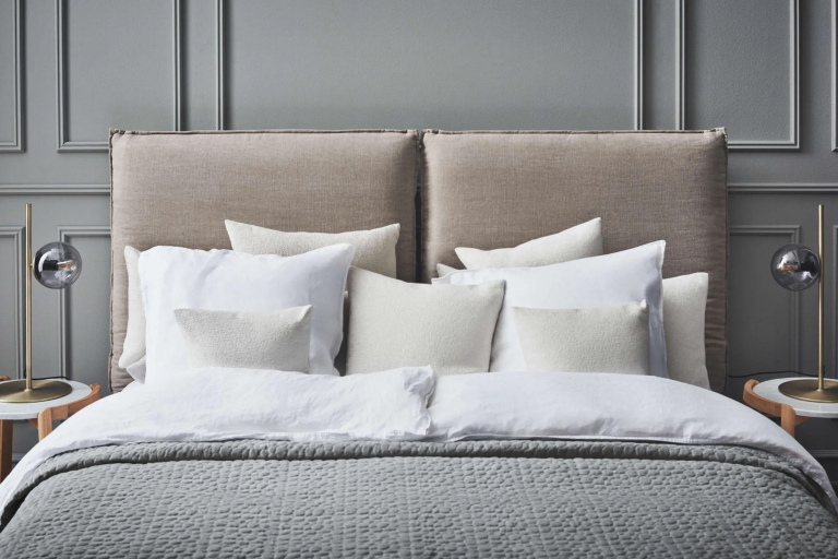 Bolia Feng hoofdbord bed bouclé beige