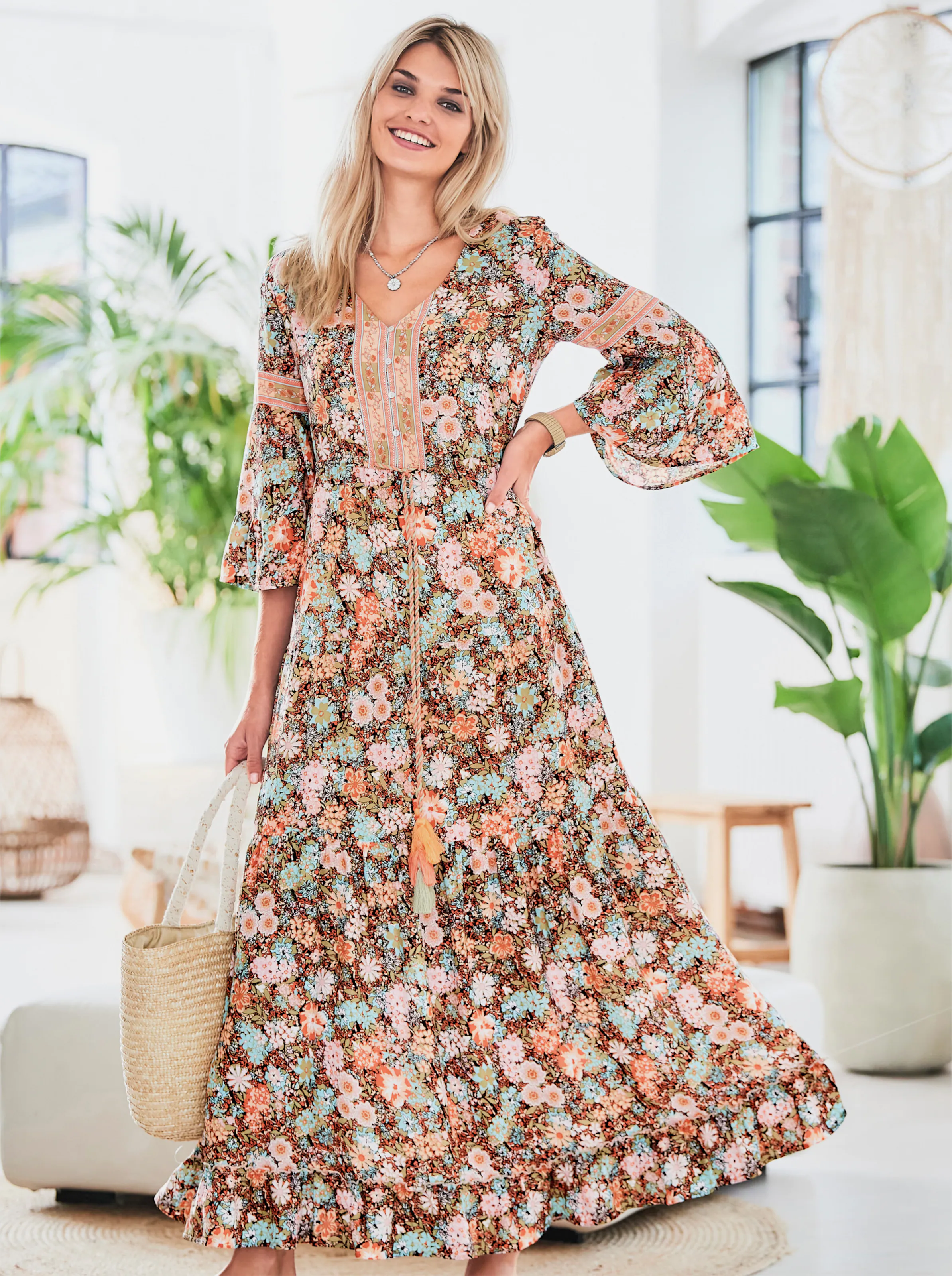Druck-Kleid