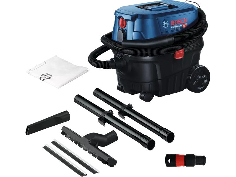 Bosch Professional Nass-/Trockensauger GAS 12-25 PL Kraftvoller Sauger der Staubklasse L für Nass- oder Trockenanwendungen