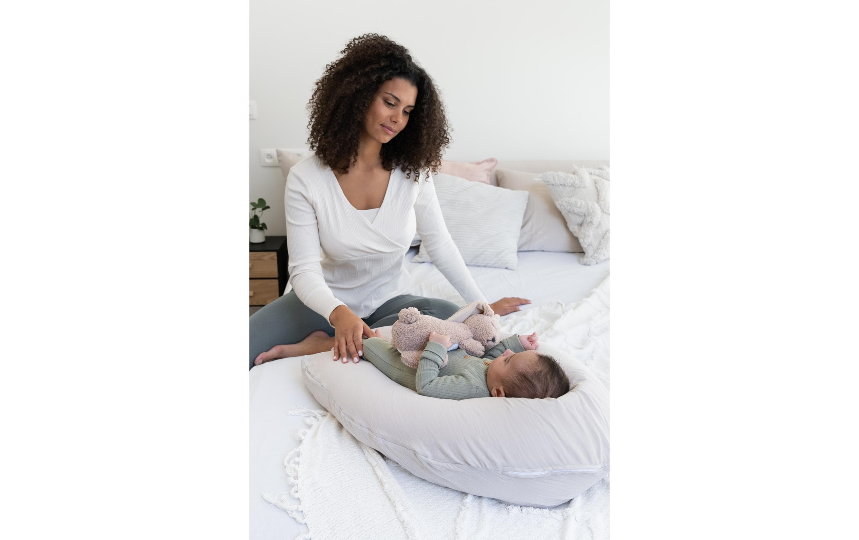 Stillkissen Comfy Big BeigeGrosses Multifunktionskissen mit abnehmbarem Bezug