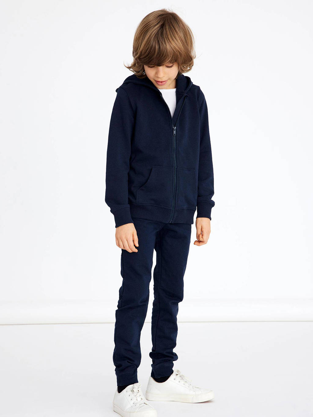 NAME IT sweatvest NKMNESWEAT donkerblauw