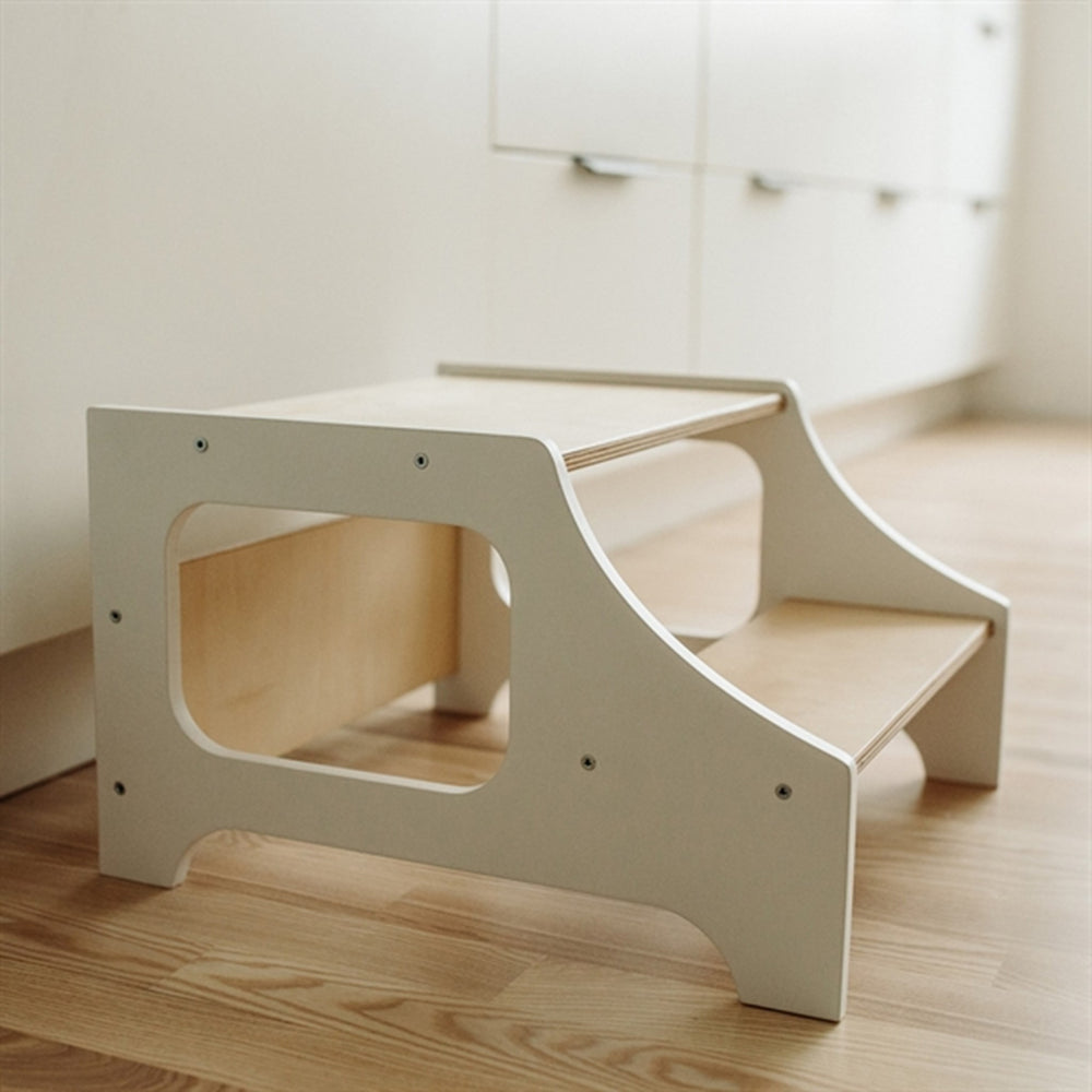 Step Stool White - Duck Woodworks → Luksusbaby.dk