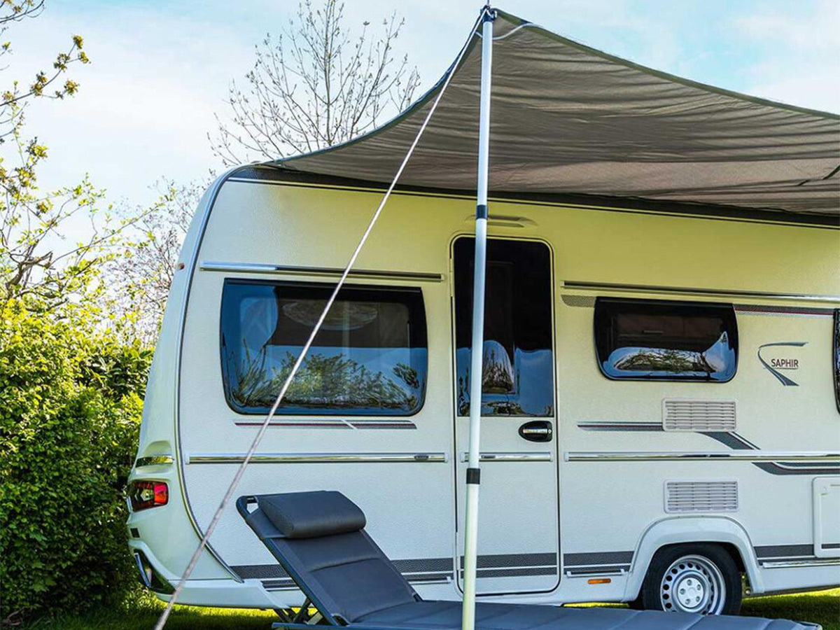 Travellife 250 x 400 cm antraciet LED zonnescherm
