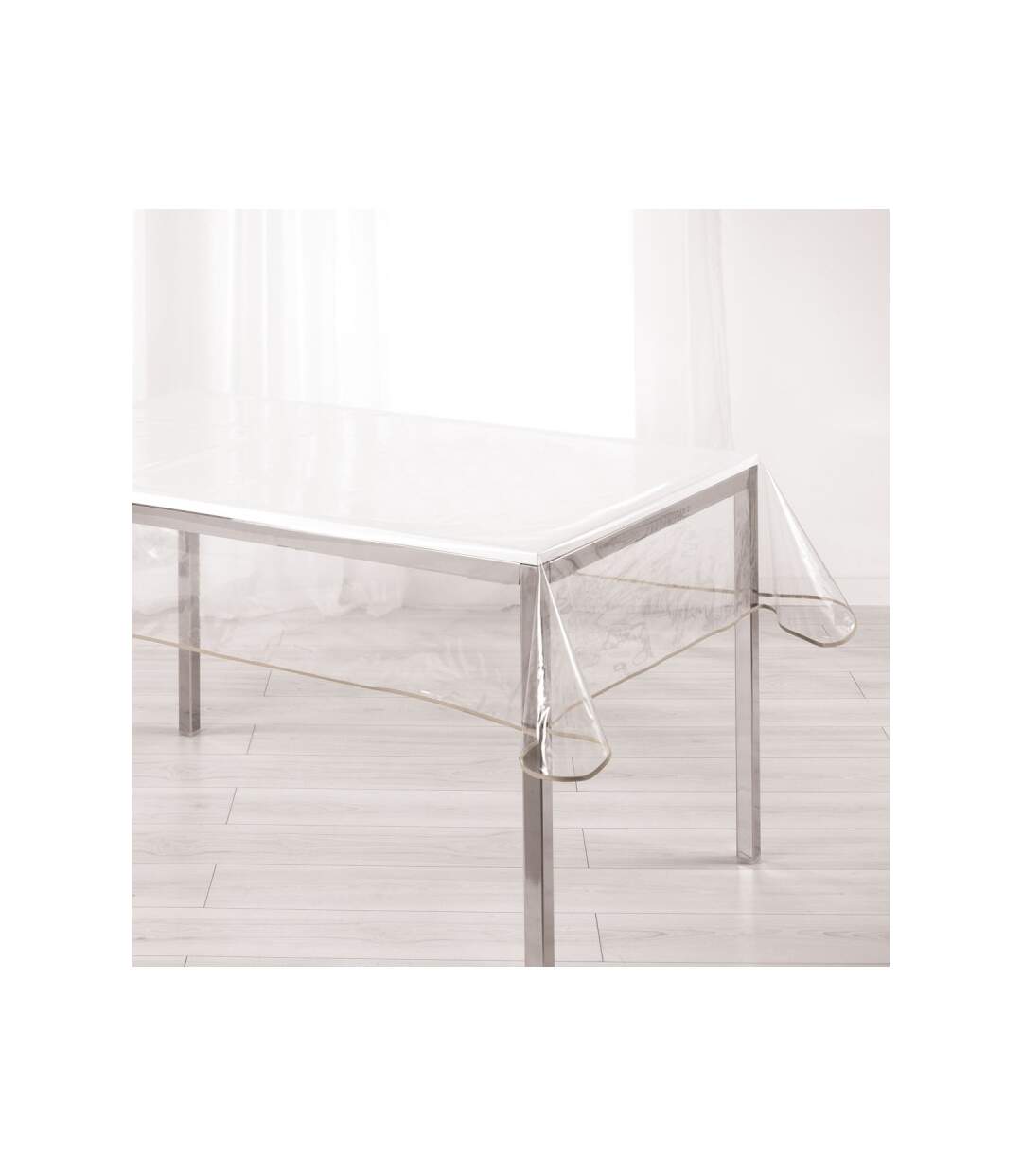 Nappe Cristal Garden 140x240cm Transparent & Taupe