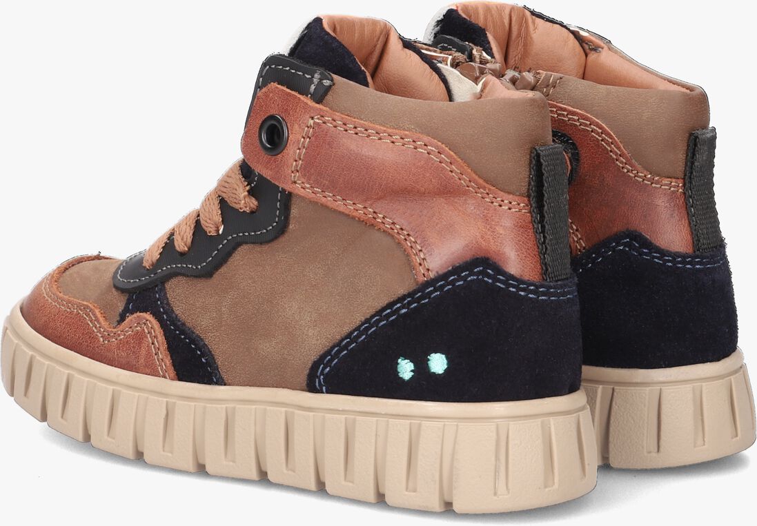 BUNNIESJR cognac bunniesjr hoge sneaker bink bont