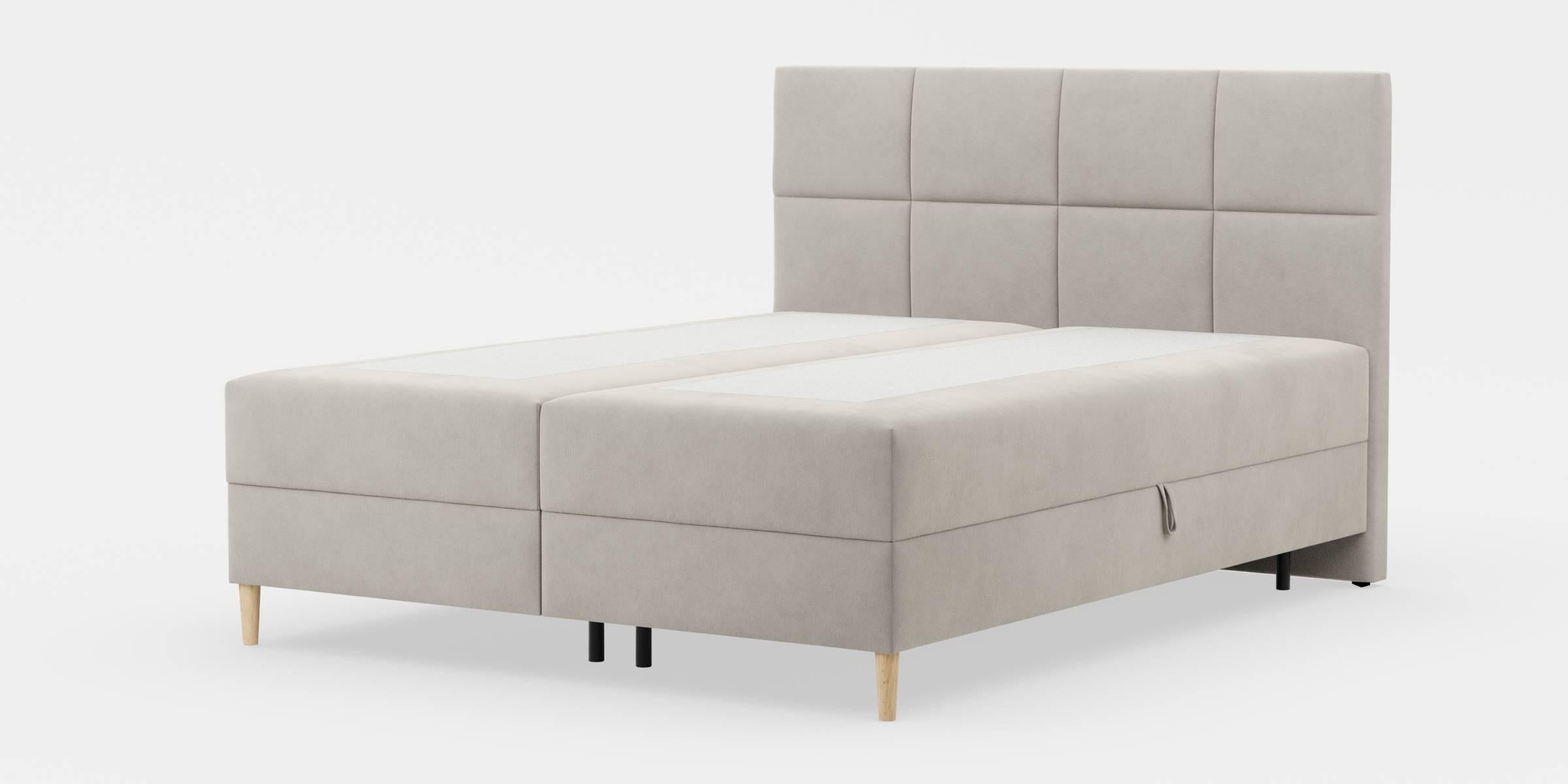 by fonQ Novae Boxspring met Opbergruimte 180 x 200 cm - Beige / Naturel