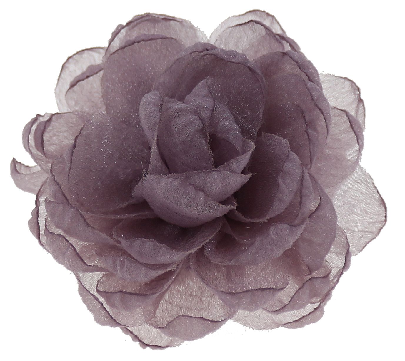 MAGNHILDUR Brosje med blomst i organza og knytebånd