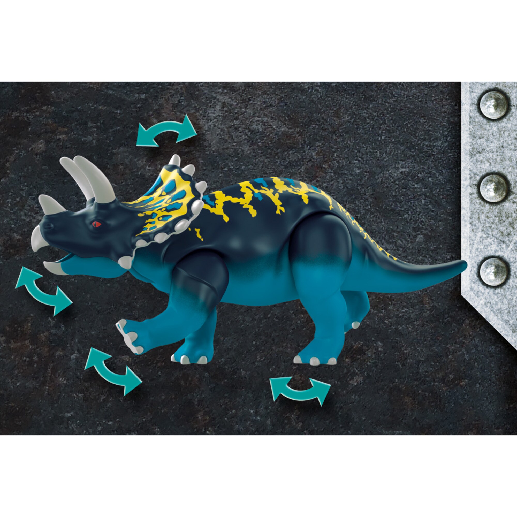 PLAYMOBIL Konstruktionsspielzeug Dino Rise Triceratops: Randale um die legendären Steine
