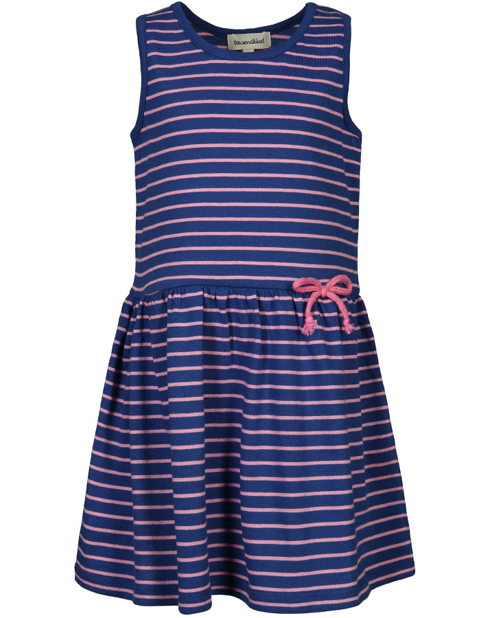 Kleid SCHLEIFCHEN gestreift in blau/pink
