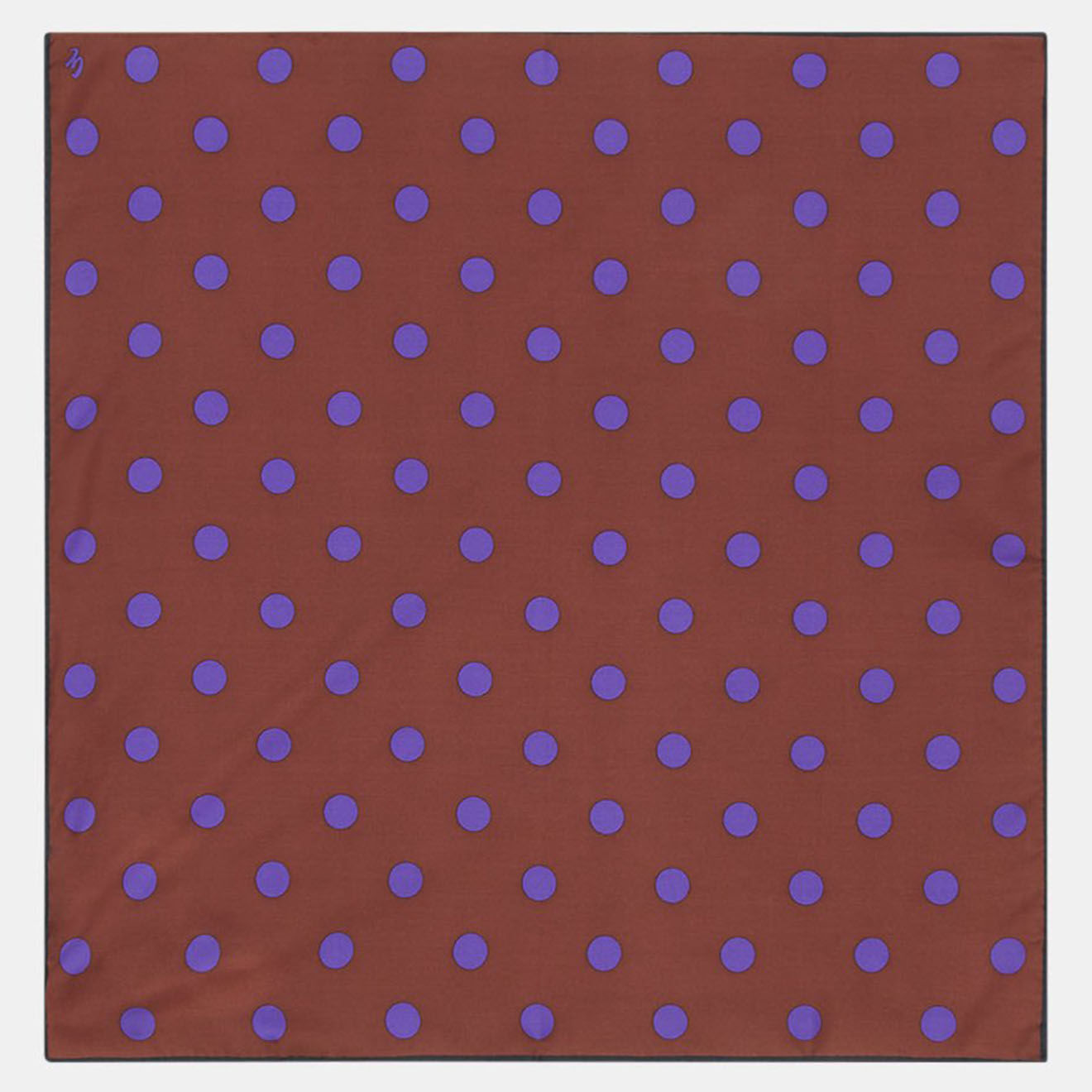 Galeries Lafayette Carré de Soie Af Willo E marron - 53x53 cm