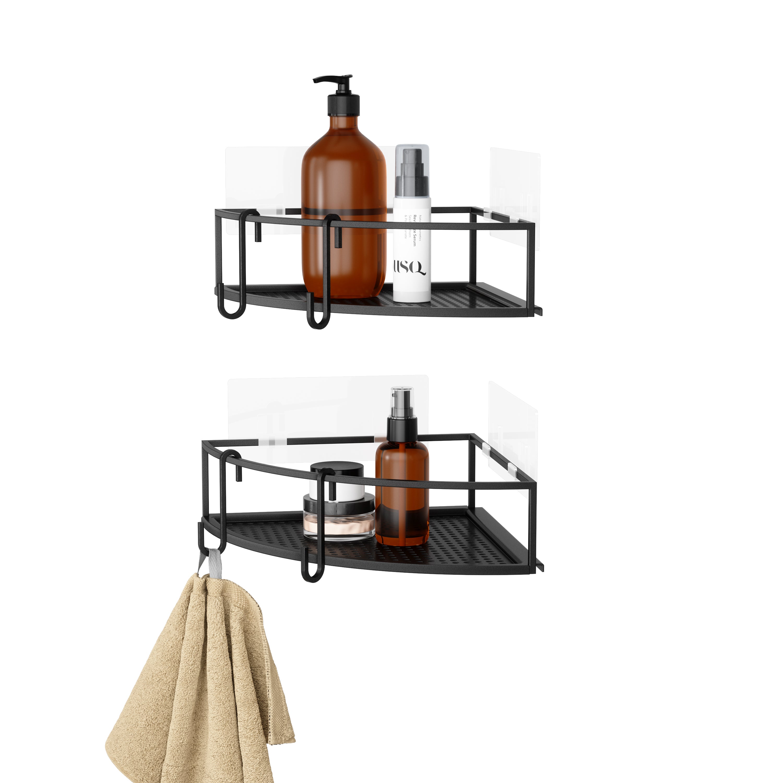 Umbra Cubiko Hoekrek Set van 2 - Zwart