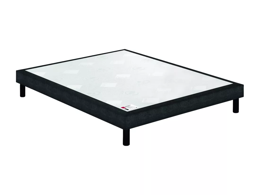 Sommier Epeda confort médium chiné gris 18 cm NATURE 80x200