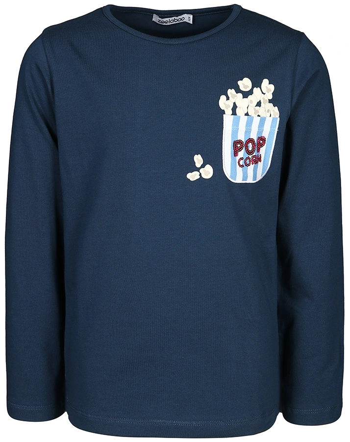 Langarmshirt POPCORN in dunkelblau