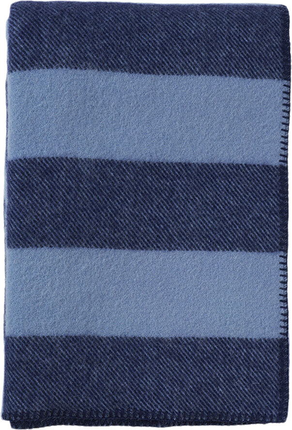 Klippan Uldplaid Unni stripe blue depth/inf