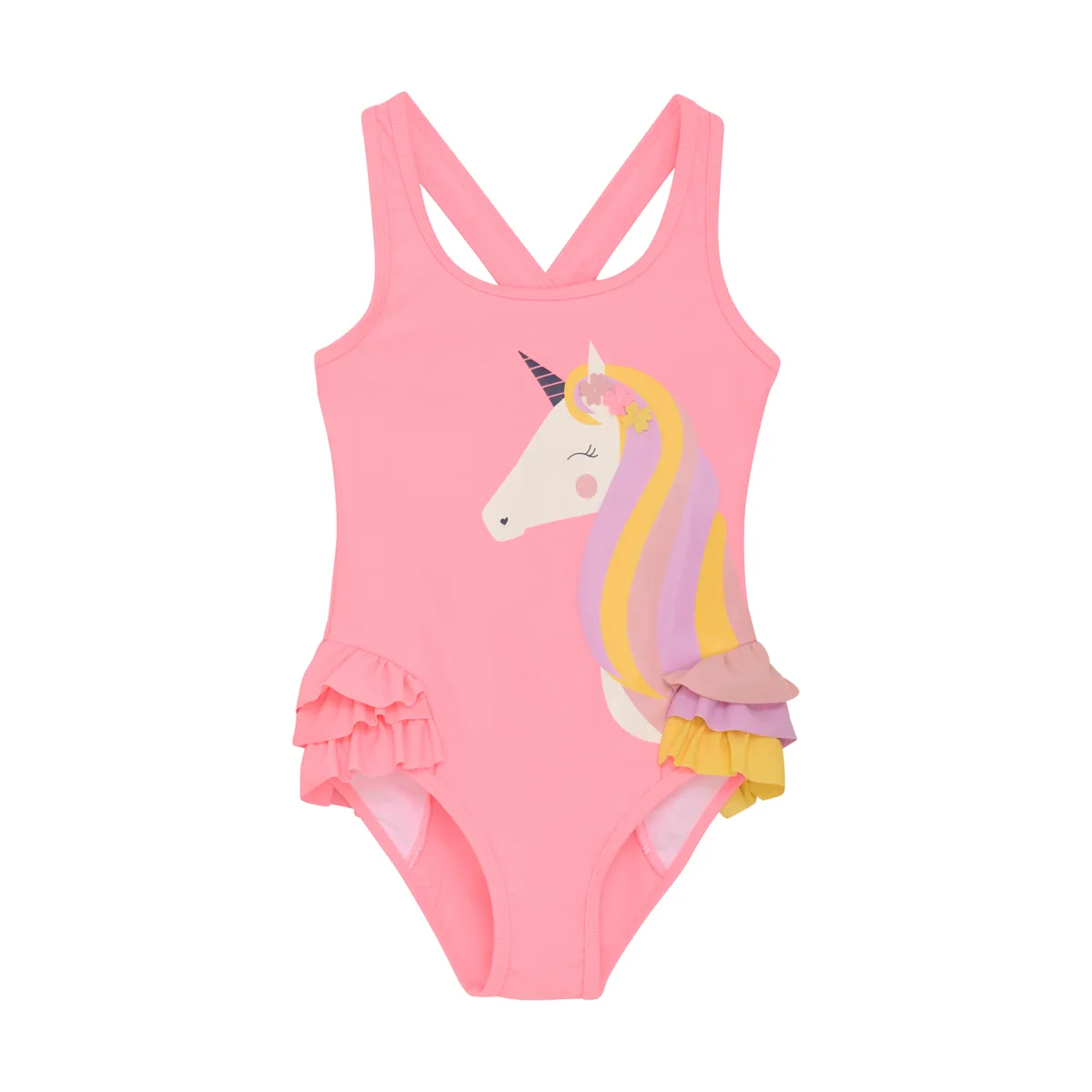 Color Kids Swimsuit W. Application Plumeria