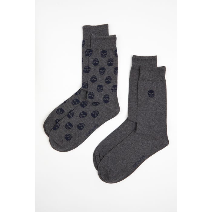 Marcmarcs-2-pack sokken doodskoppen - MarcMarcs