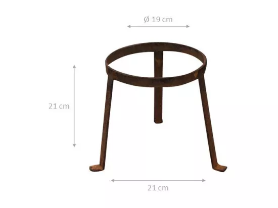 BISCOTTINI Porte-Pot – Support en Fer Solide - Pot de Fleurs - Support Métallique pour Plantes - Support de Plante - Jardinière - Base de Pot de Fleurs - Décoratif - Utilisation Intérieure et Extérieure - 21x21x21 cm