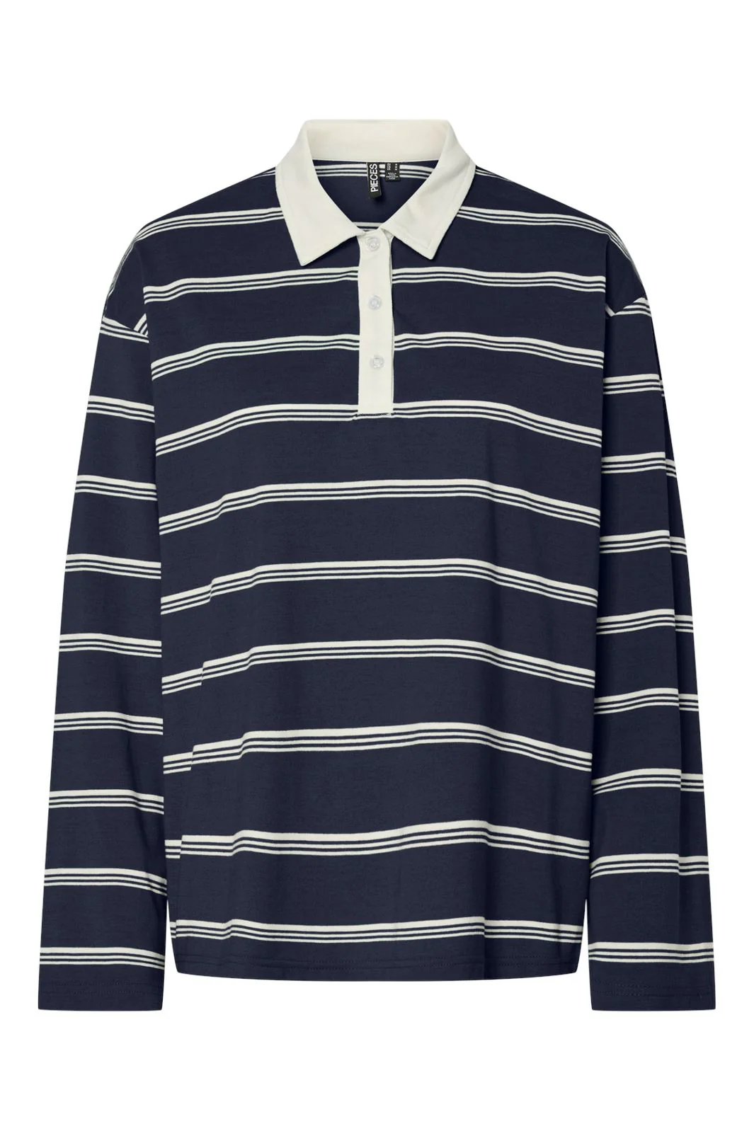Pieces Pcsadie Ls Polo Top 4750307 maritime blue cloud dancer