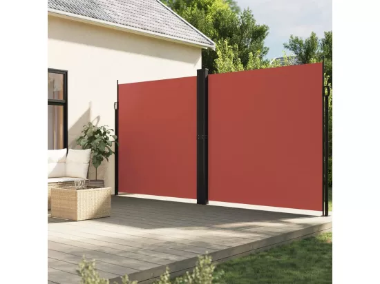 Auvent latéral rétractable terre cuite 220x600 cm