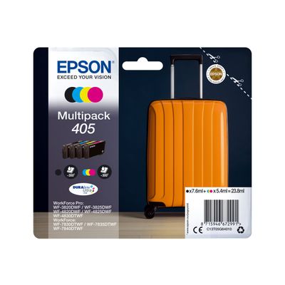 Epson 405 Valise - pack de 4 - noir, jaune, cyan, magenta - cartouche d'encre originale