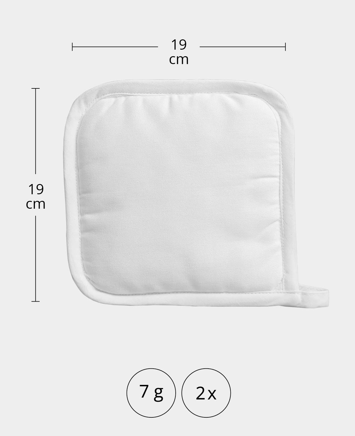 (10er Set) Baumwolle Topflappen DIY Backhandschuhe - Weiss