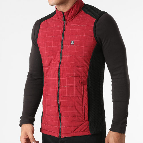 Veste Zippée Sans Manches 20K-2006 Rouge Noir