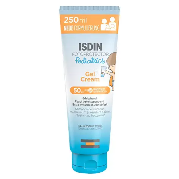 ISDIN Fotoprotector Gel Creme Pediátrico Protetor Solar Corporal FPS 50 250ml