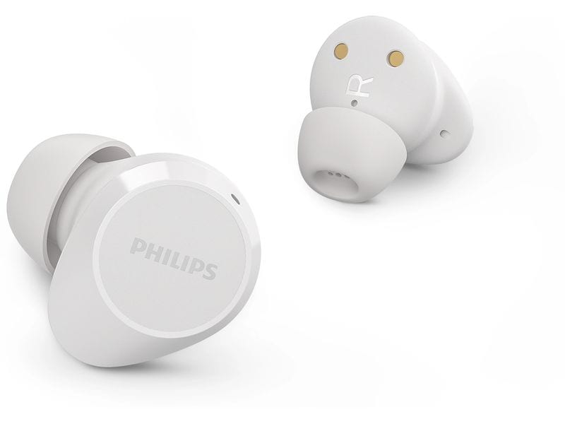 Philips True Wireless In-Ear-Kopfhörer TAT1209WT Weiss Kabellose Kopfhörer mit Mikrofon für den Lifestyle-Einsatz