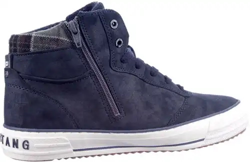 1410-503 Mustang blauw - maat 44 veterboot blauw - maat 44 Calandschoen