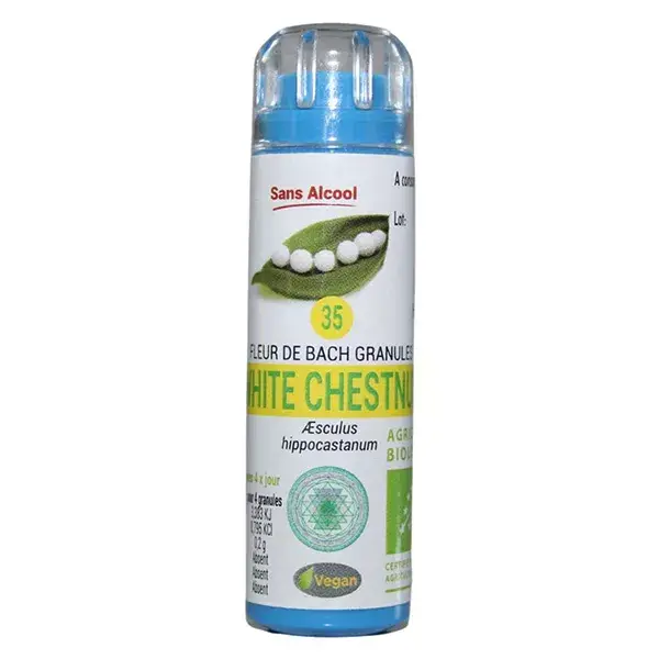 Kosmeo Fleur de Bach 0% Alcool n°35 White Chesnut Bio 120 granules
