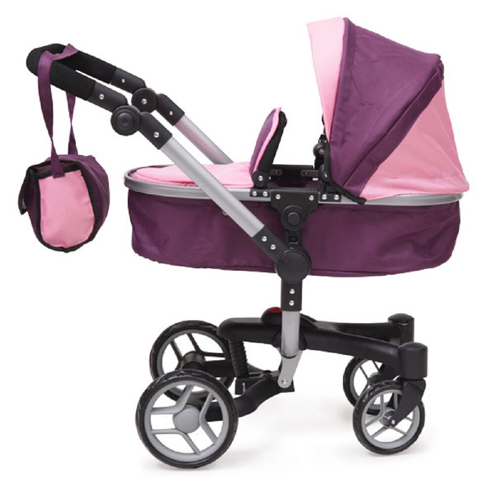 Puppenbuggy, Puppenwagen Violette 9694 zusammenklappbar, Schwenkräder vorne