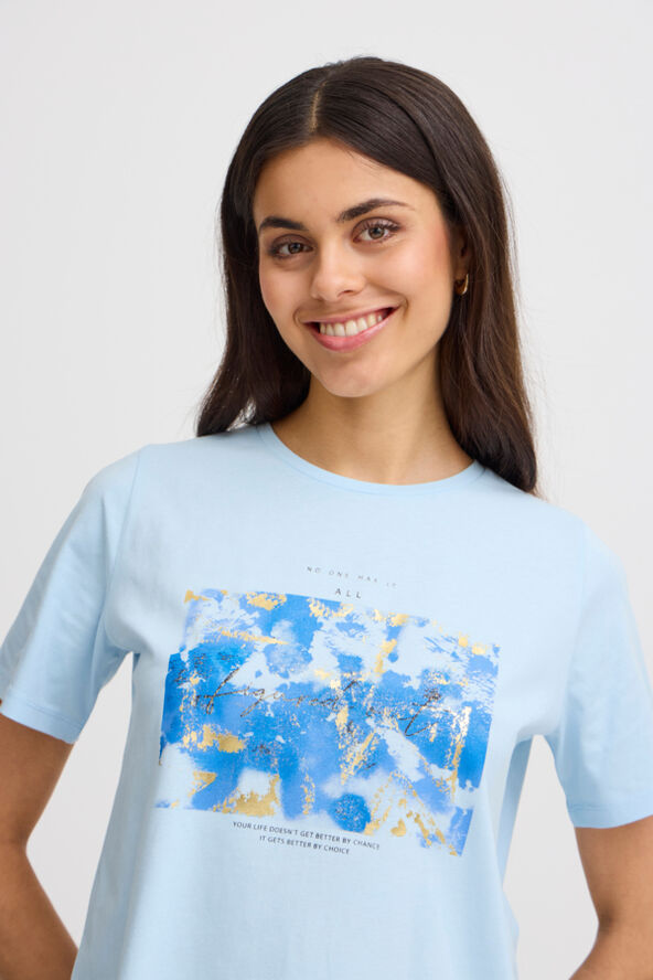 Fransa FRALLI TEE 1 Cool blue