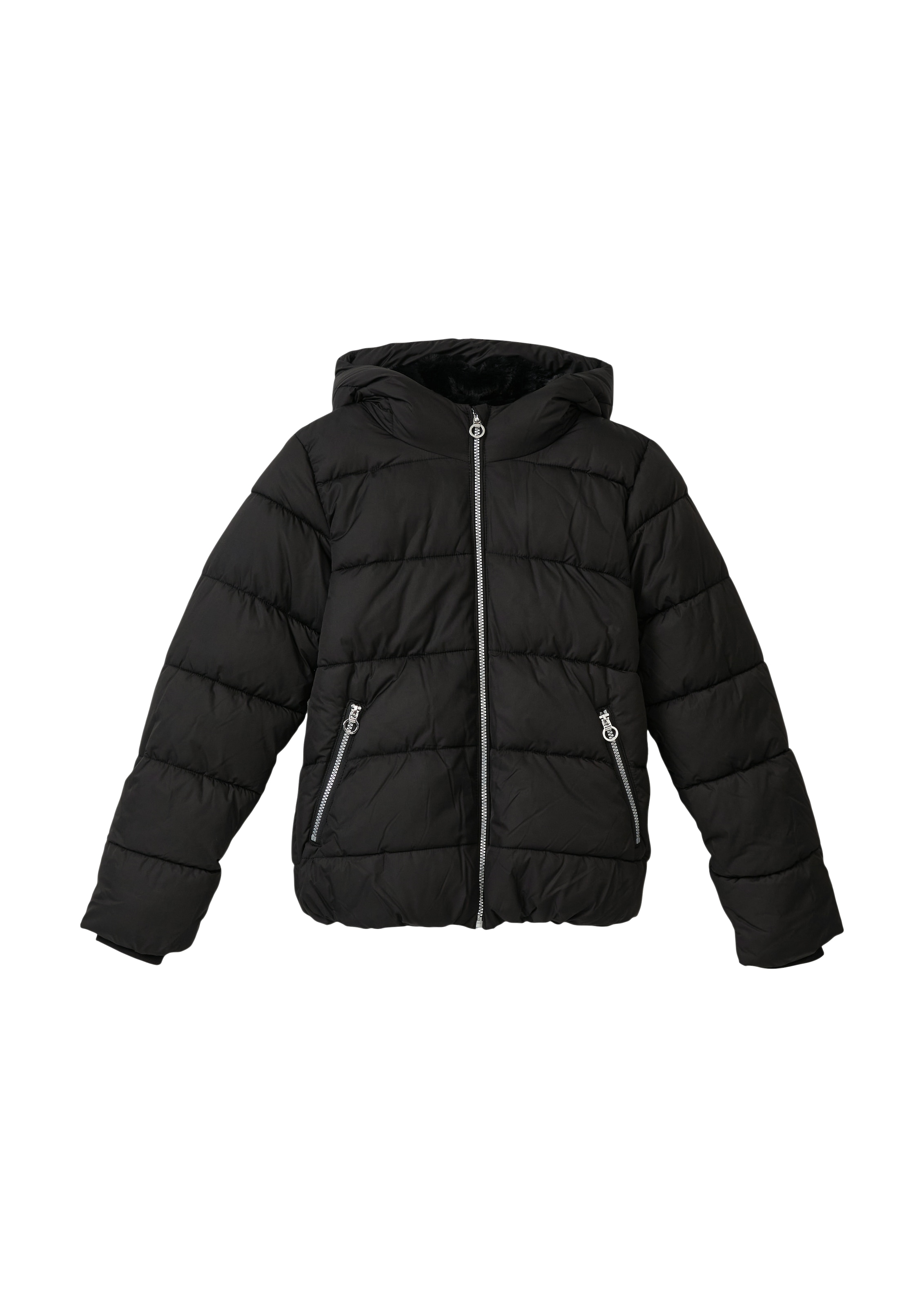 s.Oliver Junior Steppjacke mit Kapuze mit Plüsch- und Fleecefutter