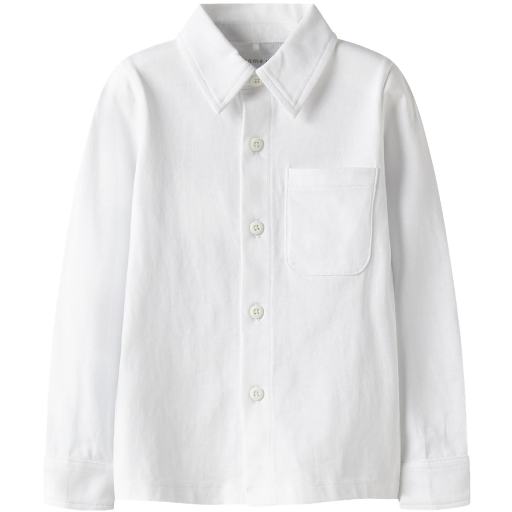 Køb Name It Bright White Nmmronalo Ls Jersey Skjorte