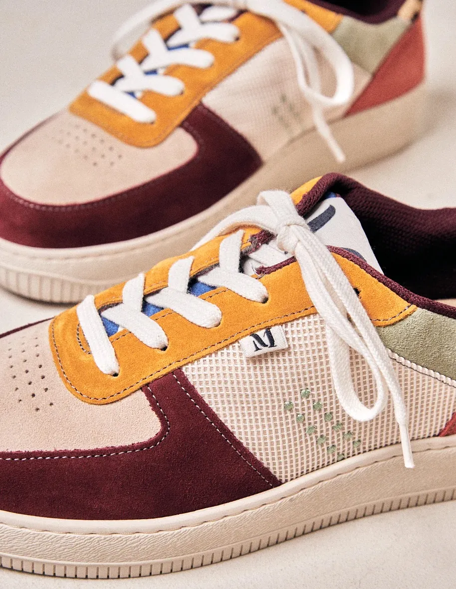 Baskets basses Maxence suède et mesh M.Moustache