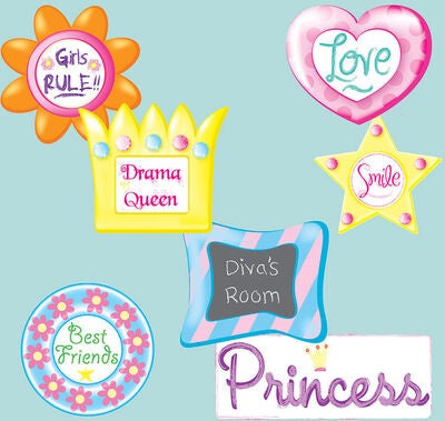 RoomMates Wallsticker Girly Wall