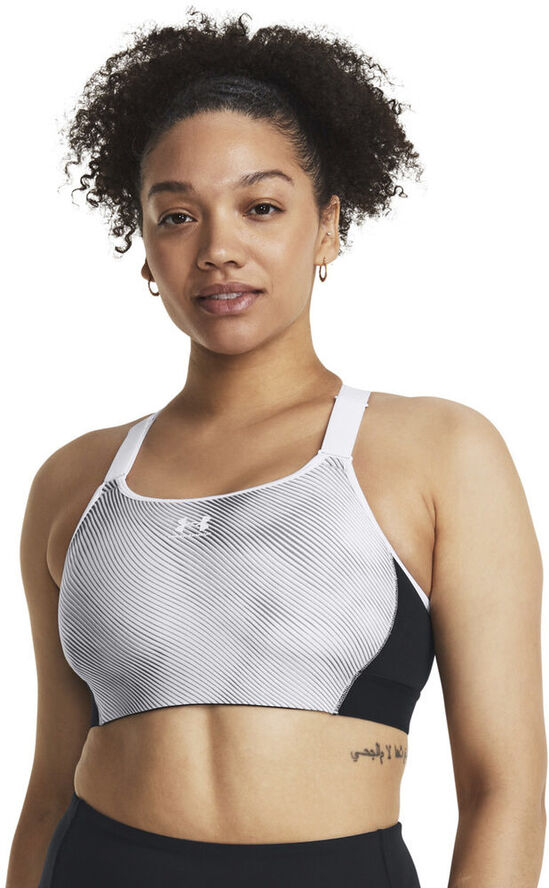 Under Armour Heatgear Armour High Print Sports Bh Sort
