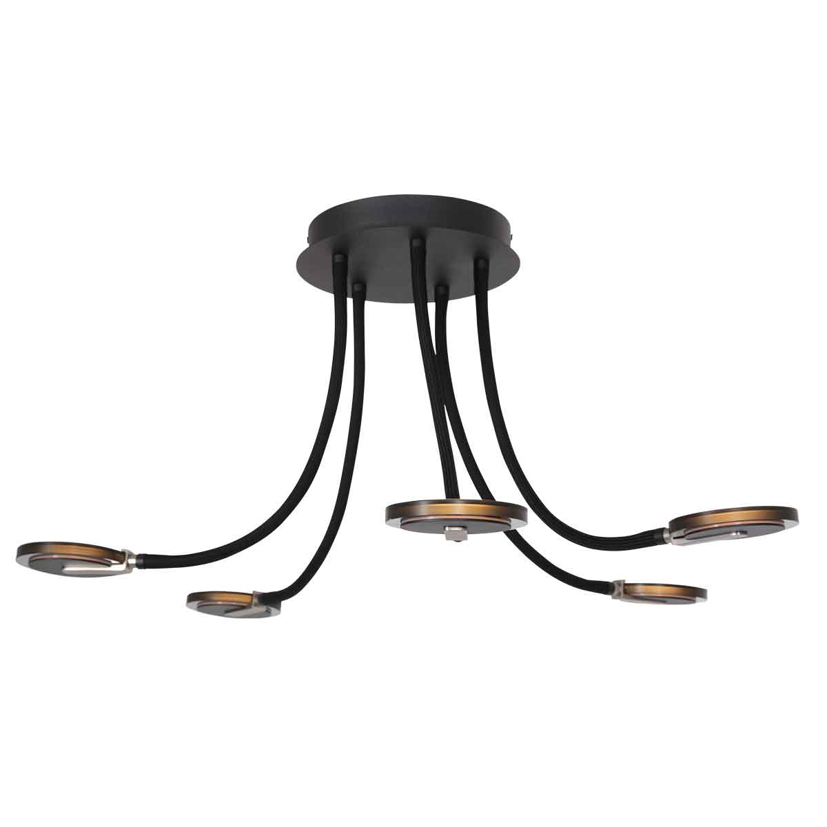 Steinhauer - plafonniere - Turound - zwart - metaal - Ã 92cm - LED -